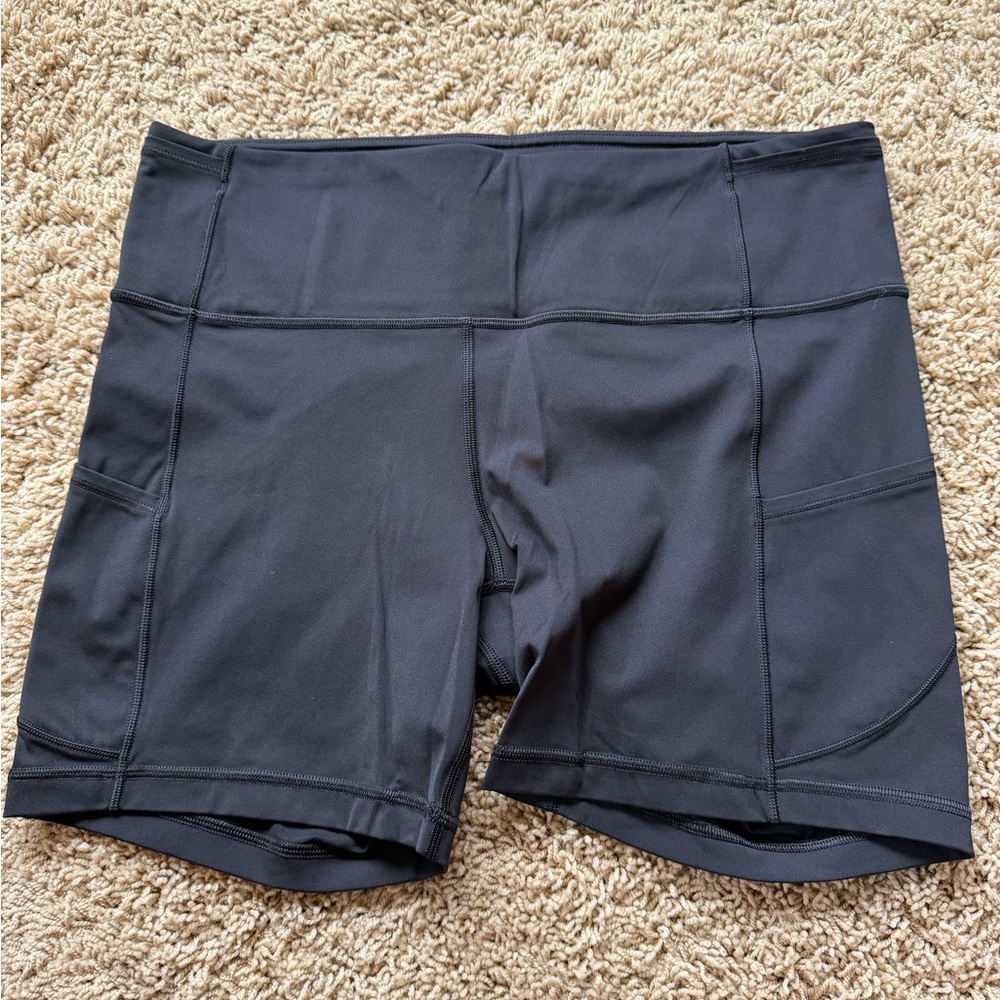 lululemon athletica Black High-Rise Bike Shorts size 12